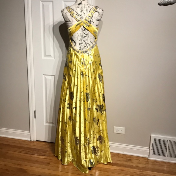 Heart Print Metallic Satin Pleated Floral Bead Formal Evening Accordion Wedding - Picture 4 of 8